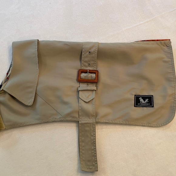 Burberry Dog Burberry Dog Belted Trench Coat Tan With Burberry